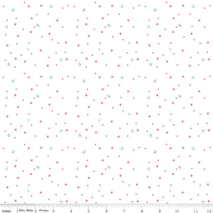 Firework Fields Fireflies White Cotton Quilting Fabric by Riley Blake — By the Yard - Ray of Sonshine Design