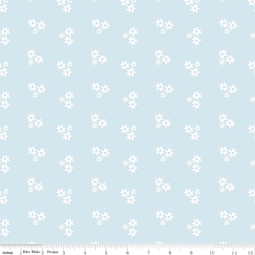 Firework Fields Floral Light Blue by Gracey Larson for Riley Blake — Fabric by the Yard - Ray of Sonshine Design