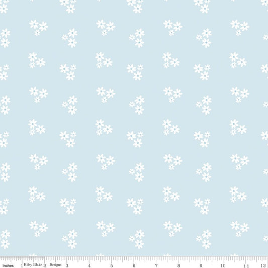 Firework Fields Floral Light Blue by Gracey Larson for Riley Blake — Fabric by the Yard - Ray of Sonshine Design