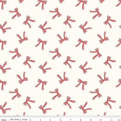 Flannel Bows Cream - Riley Blake Designs - Fabric by the yard - F16525 - CREAM - Ray of Sonshine Design