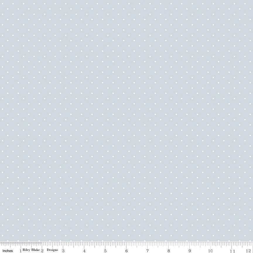 Flannel Dots Baby Blue - Riley Blake Designs - FLANNEL Cotton Fabric - F16028 - BABYBLUE - Ray of Sonshine Design