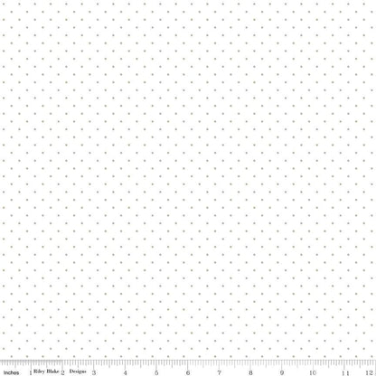 Flannel Dots on White Gray - Riley Blake Designs - FLANNEL Cotton Fabric - F16028 - GRAY - Ray of Sonshine Design