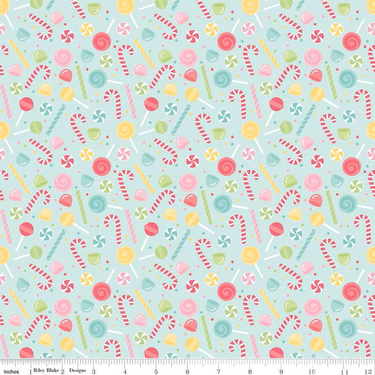 Flannel Sweets Blue - Riley Blake Designs - Fabric by the yard - F16527 - BLUE - Ray of Sonshine Design