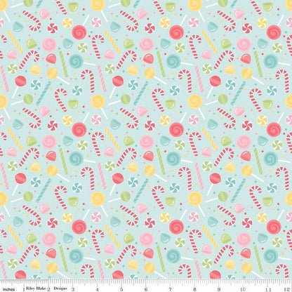 Flannel Sweets Blue - Riley Blake Designs - Fabric by the yard - F16527 - BLUE - Ray of Sonshine Design
