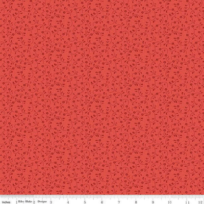 Floret Cherry - Riley Blake Designs Basic Fabric - Cotton Fabric by the yard - C675 - CHERRY - Ray of Sonshine Design