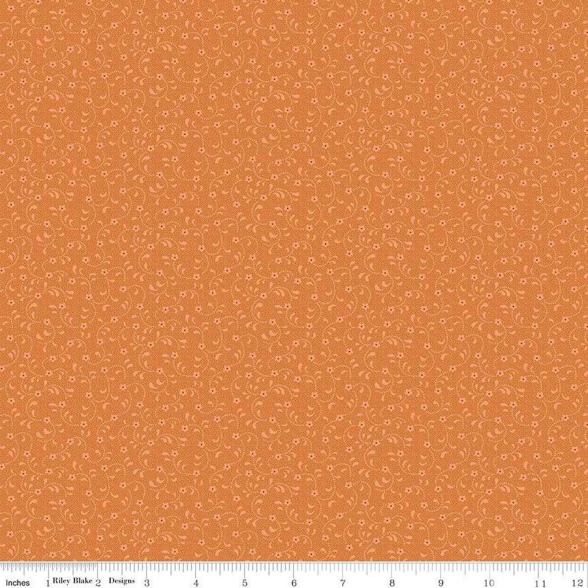 Floret Ginger - Riley Blake Designs Basic Fabric - Cotton Fabric by the yard - C675 - GINGER - Ray of Sonshine Design