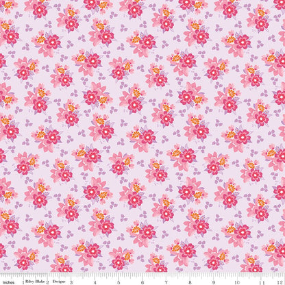 Flourish Bouquet Lilac Riley Blake Designs Quilting Cotton Fabric by the Yard - Ray of Sonshine Design