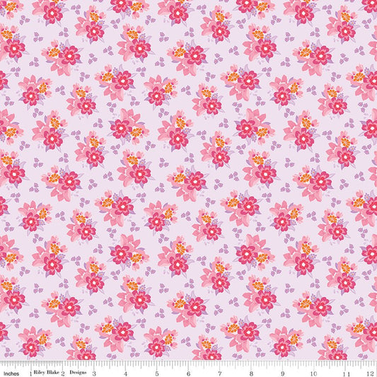 Flourish Bouquet Lilac Riley Blake Designs Quilting Cotton Fabric by the Yard - Ray of Sonshine Design
