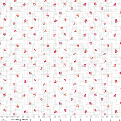 Flourish Ditsy Hot Pink Riley Blake Quilting Cotton Fabric by the Yard - Ray of Sonshine Design