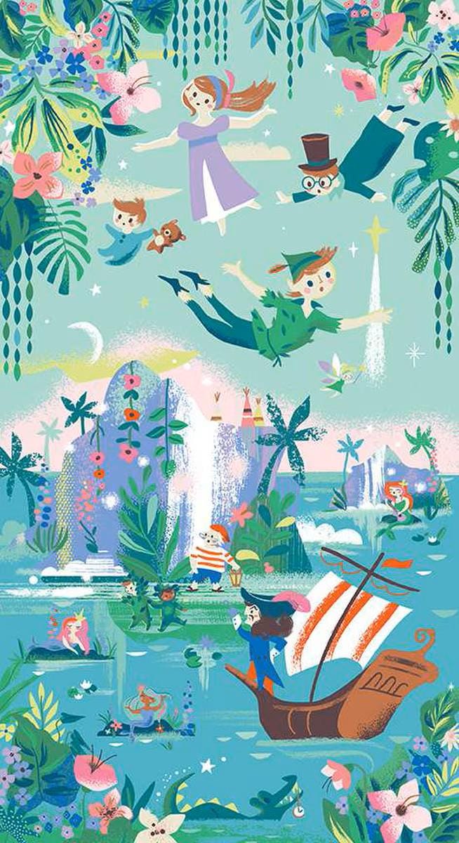 Forever Neverland Panel - Riley Blake Designs - Peter Pan - Cotton Fabric by the yard - PD15907 - PANEL - Ray of Sonshine Design