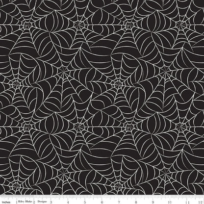Frank and Friends Webs Black Riley Blake Fabric by the Yard - Ray of Sonshine Design