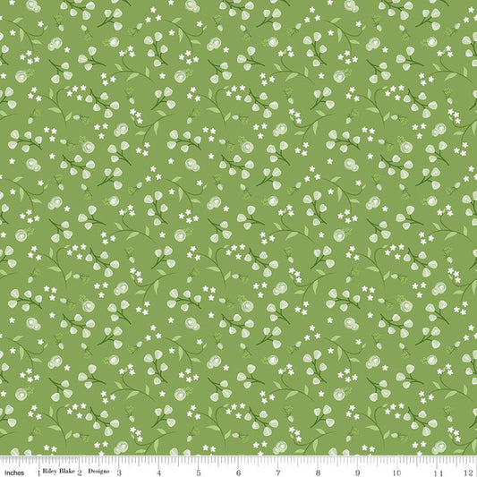 Front Porch Floral Green Riley Blake Designs Cotton Fabric by the Yard - Ray of Sonshine Design
