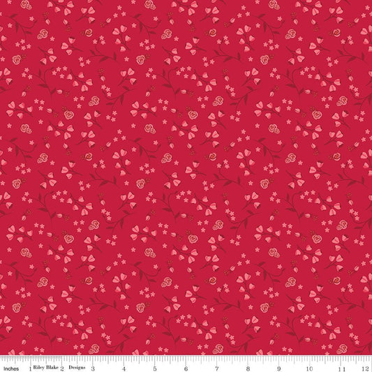Front Porch Floral Red Riley Blake Designs Quilting Cotton Fabric by the Yard - Ray of Sonshine Design