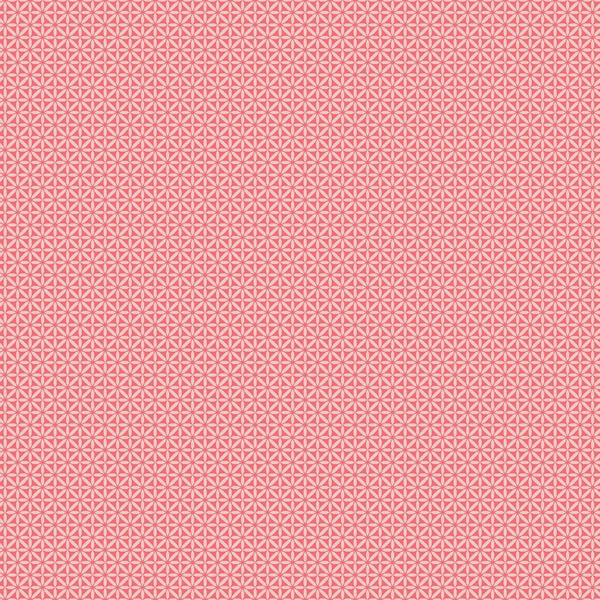 Front Porch Geometric Coral Riley Blake Quilting Fabric by the Yard - Ray of Sonshine Design