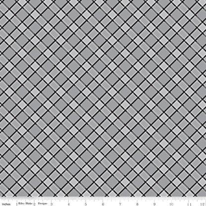 Front Porch Plaid Gray Riley Blake Designs Quilting Fabric by the Yard - Ray of Sonshine Design