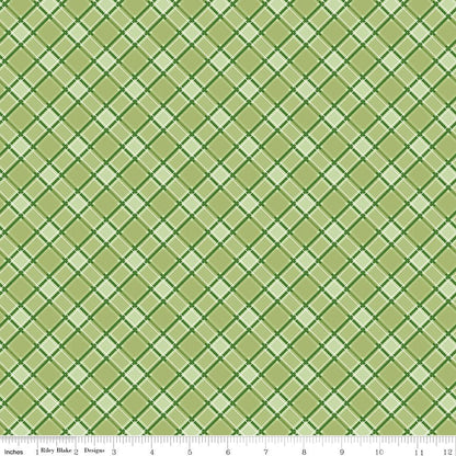 Front Porch Plaid Green Riley Blake Designs Quilting Cotton Fabric by the Yard - Ray of Sonshine Design