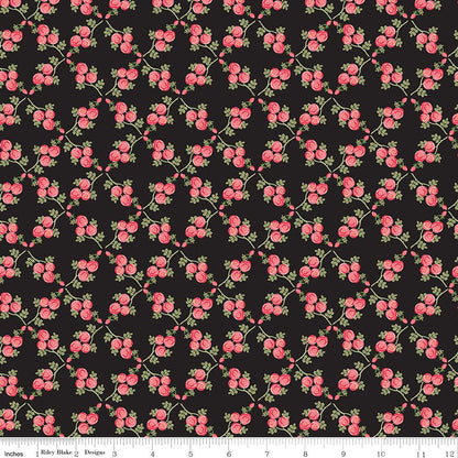 Front Porch Trellis Black Riley Blake Designs Quilting Cotton Fabric by the Yard - Ray of Sonshine Design