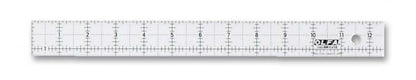Frosted Acrylic Olfa Ruler 1 x 12 - The Companion - Ray of Sonshine Design