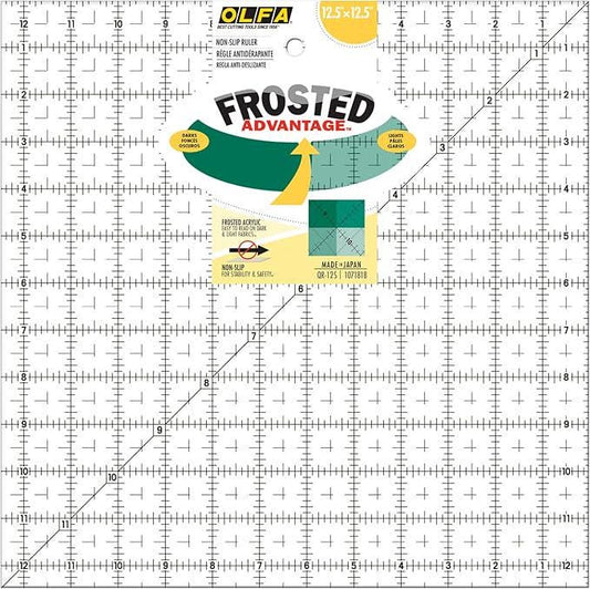 Frosted Acrylic Olfa Ruler 12 - 1/2in x 12 - 1/2in The Standard - Ray of Sonshine Design