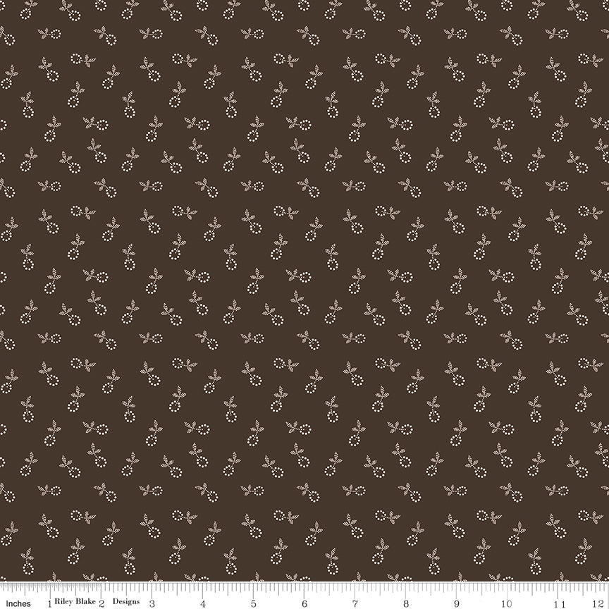 Gentler Times Bygone Raisin Riley Blake Fabric by the Yard - Ray of Sonshine Design