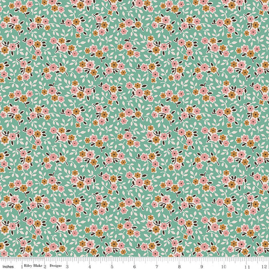 Gentler Times Cherish SeaGlass Riley Blake Fabric by the Yard - Ray of Sonshine Design