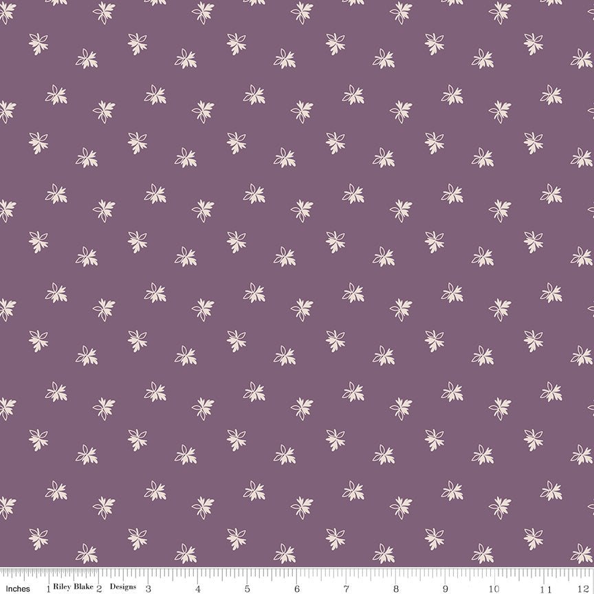 Gentler Times Endearing Plum Riley Blake Fabric by the Yard - Ray of Sonshine Design