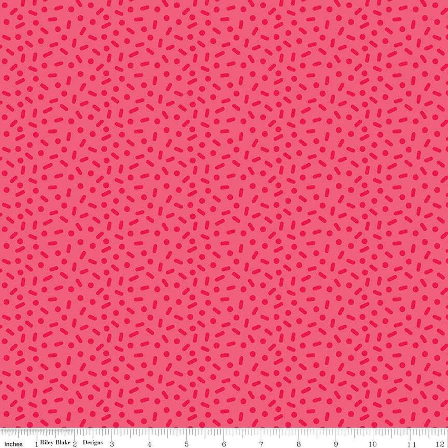 Gingerbread Kisses Sprinkles Red - Riley Blake Designs - Christmas Holiday Fabric by the yard - C16444 - RED - Ray of Sonshine Design