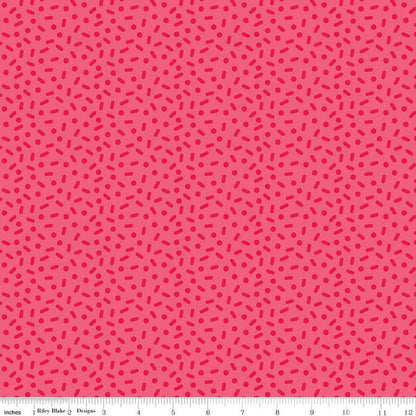 Gingerbread Kisses Sprinkles Red - Riley Blake Designs - Christmas Holiday Fabric by the yard - C16444 - RED - Ray of Sonshine Design