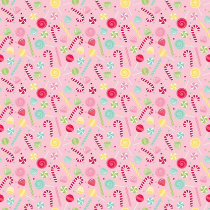 Gingerbread Kisses Sweets Pink - Riley Blake Designs - Quilting Cotton Fabric by the yard - Holiday - C16443 - Pink - Ray of Sonshine Design