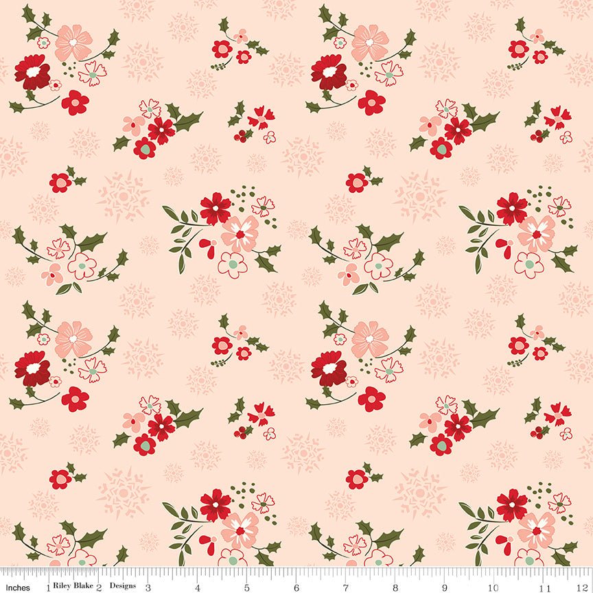 Glisten Winter Flowers Blush - Ray of Sonshine Design