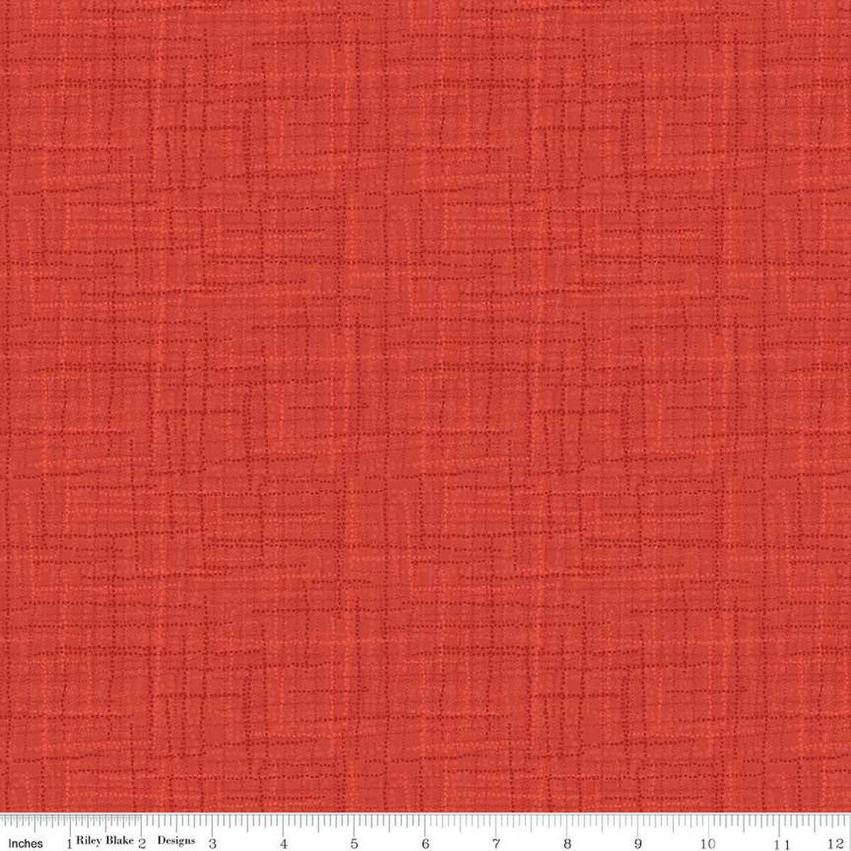 Grasscloth Cottons Vermilion - Riley Blake Designs - Cotton Fabric by the yard - C780 - VERMILION - Ray of Sonshine Design