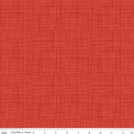 Grasscloth Cottons Vermilion - Riley Blake Designs - Cotton Fabric by the yard - C780 - VERMILION - Ray of Sonshine Design