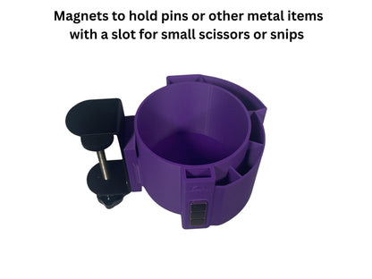 Handy Bin Organizer Metal Clamp - On Craft Bin – Sewing & Quilting Table Organizer - Available in 11 Colors - Ray of Sonshine Design