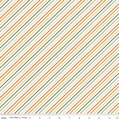 Happy Fall Days Stripes Multi - Riley Blake Designs - Quilting Cotton Fabric by the yard - C16346 - MULTI - Ray of Sonshine Design