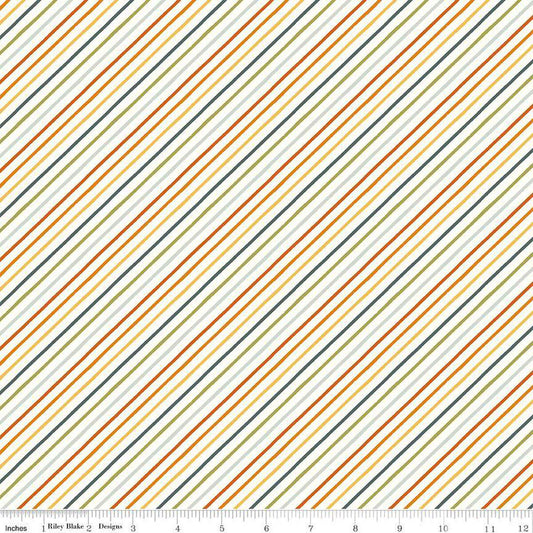 Happy Fall Days Stripes Multi - Riley Blake Designs - Quilting Cotton Fabric by the yard - C16346 - MULTI - Ray of Sonshine Design