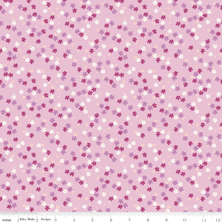 Homage Ditsy Floral Riley Blake Quilting Cotton Fabric by the Yard Lavender - Ray of Sonshine Design