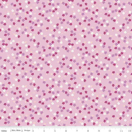 Homage Ditsy Floral Riley Blake Quilting Cotton Fabric by the Yard Lavender - Ray of Sonshine Design