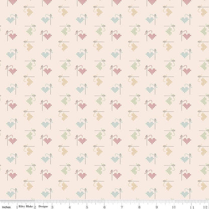 Hush Hush 5 Stitched with Love - Riley Blake Designs - Cotton Fabric by the Yard - C16951 - STITCHED - Ray of Sonshine Design