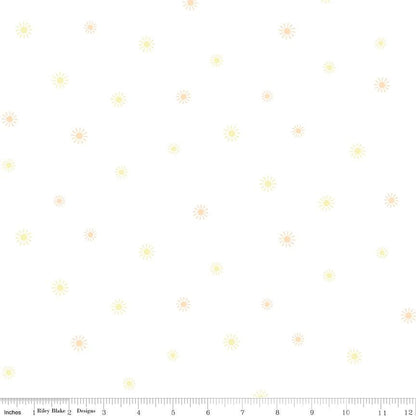 Hush Hush 5 Sunny Days - Riley Blake Designs - Cotton Fabric by the Yard - C16959 - SUNNY - Ray of Sonshine Design