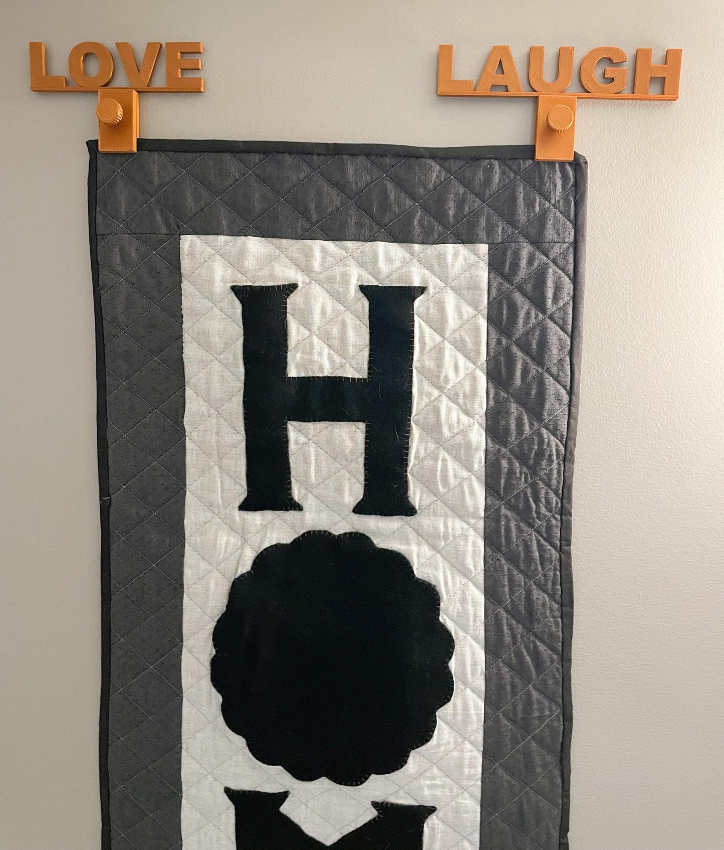 Love - Laugh Textile Hanger Accent