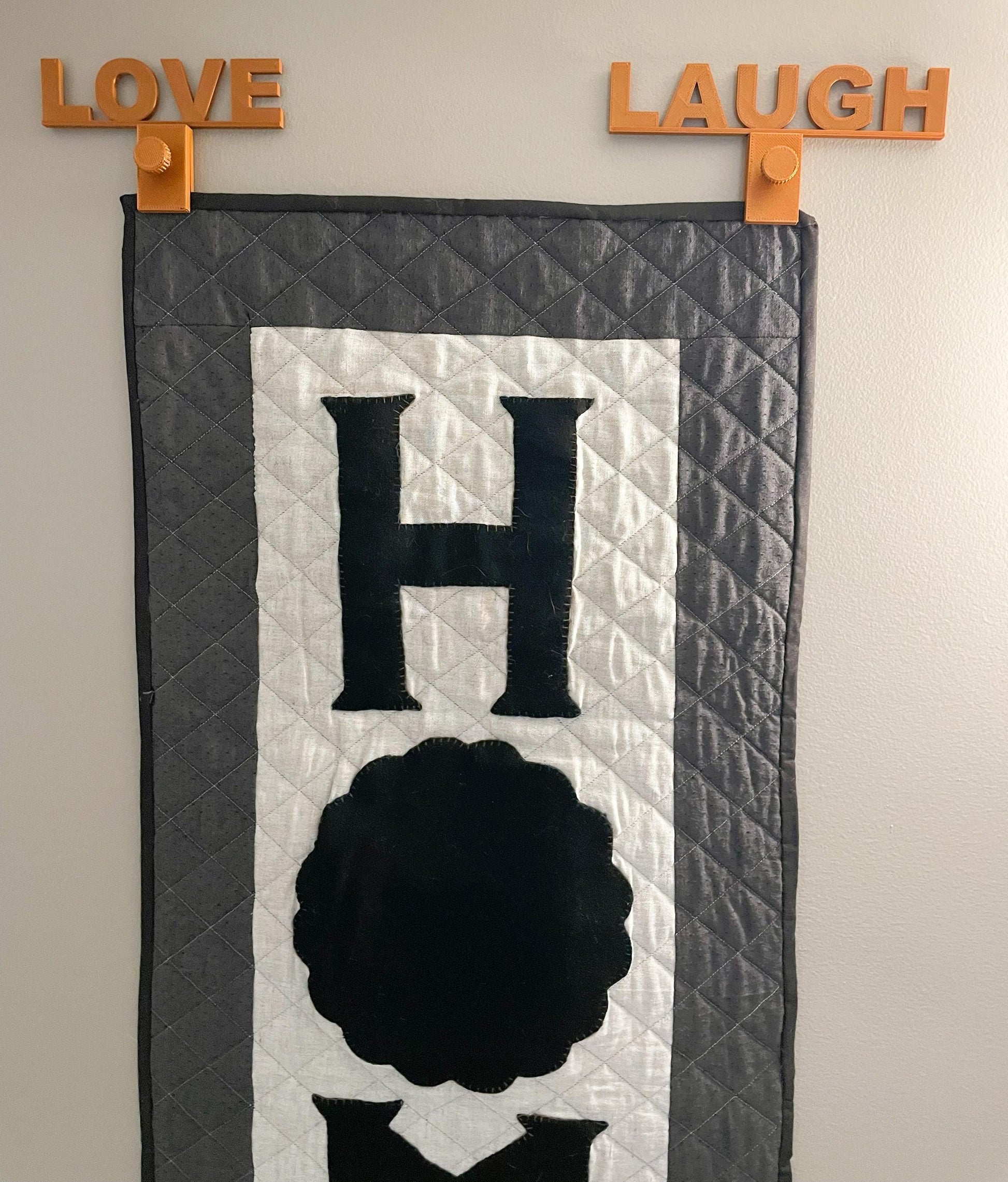 Love - Laugh Textile Hanger Accent