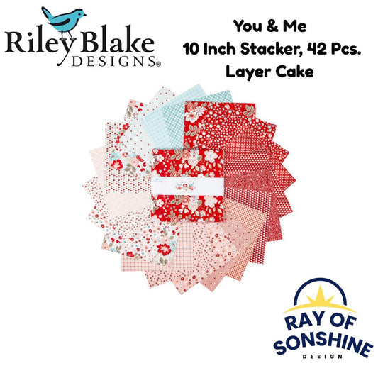 You & Me 10 Inch Stacker, 42 Pcs. - Riley Blake - 10-15630-42 - Layer Cake