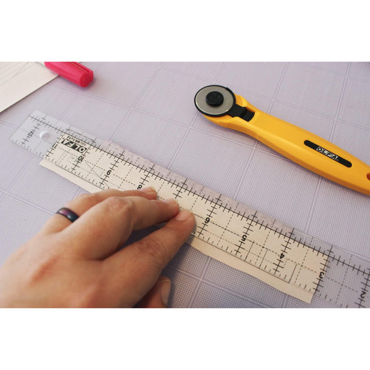 Frosted Acrylic Olfa Ruler 1 x 12 - The Companion