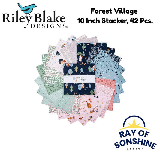 Forest Village 10 Inch Stacker, 42 Pcs. - Riley Blake - 10-15600-42 - Layer Cake