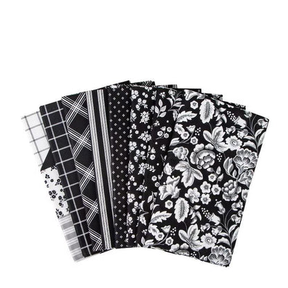 Midnight Meadow by My Mind's Eye - 8 Yard Black Color-way Bundle - 1 Yard Precut - Riley Blake Designs