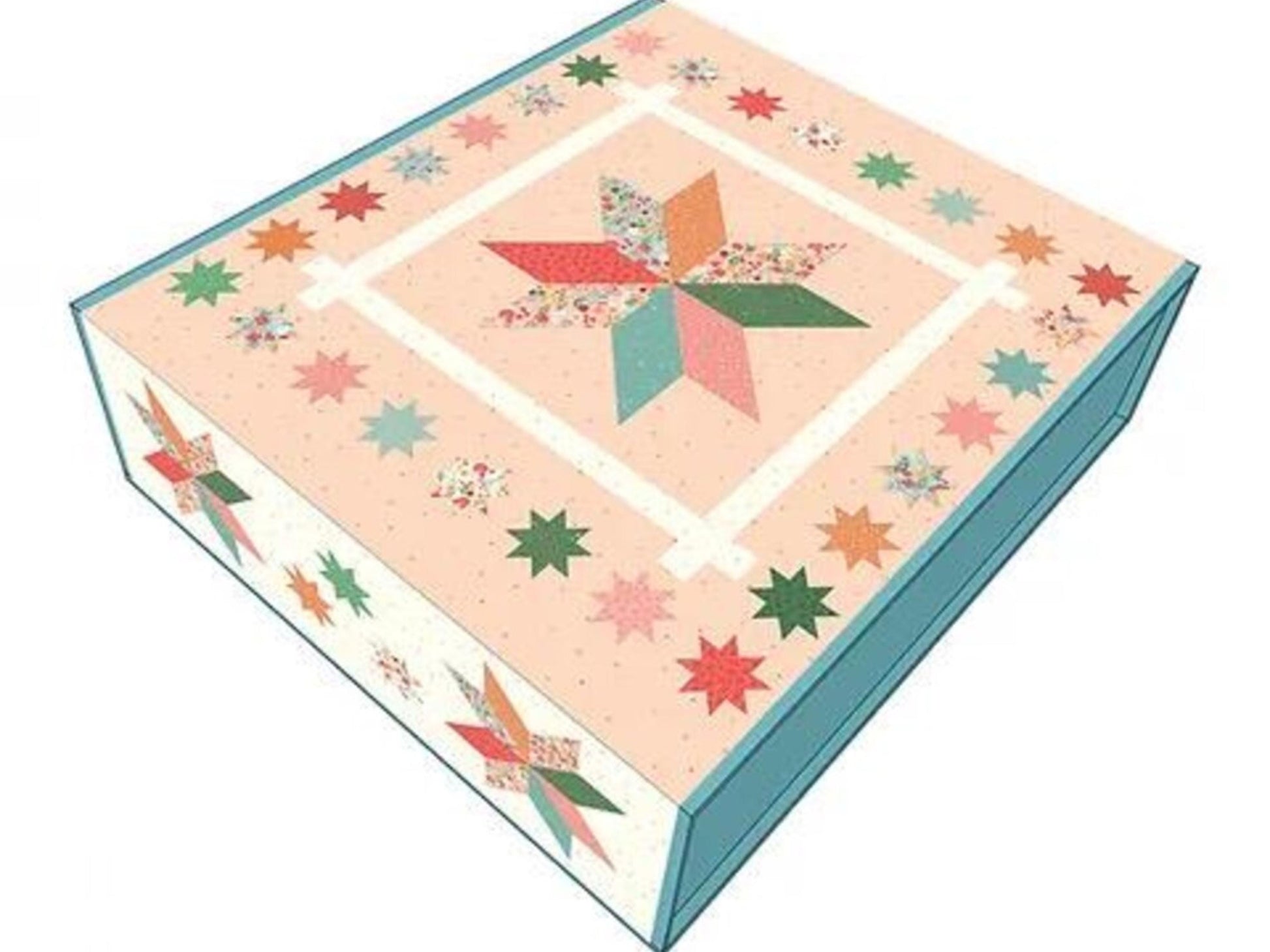 Stay Wild Primrose Star Quilt Boxed Kit includes pattern and fabric for quilt top and binding. Backing not included.