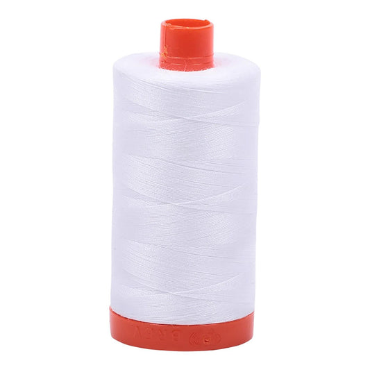 Mako Cotton Thread Solid 50wt 1422yds White A1050-2024