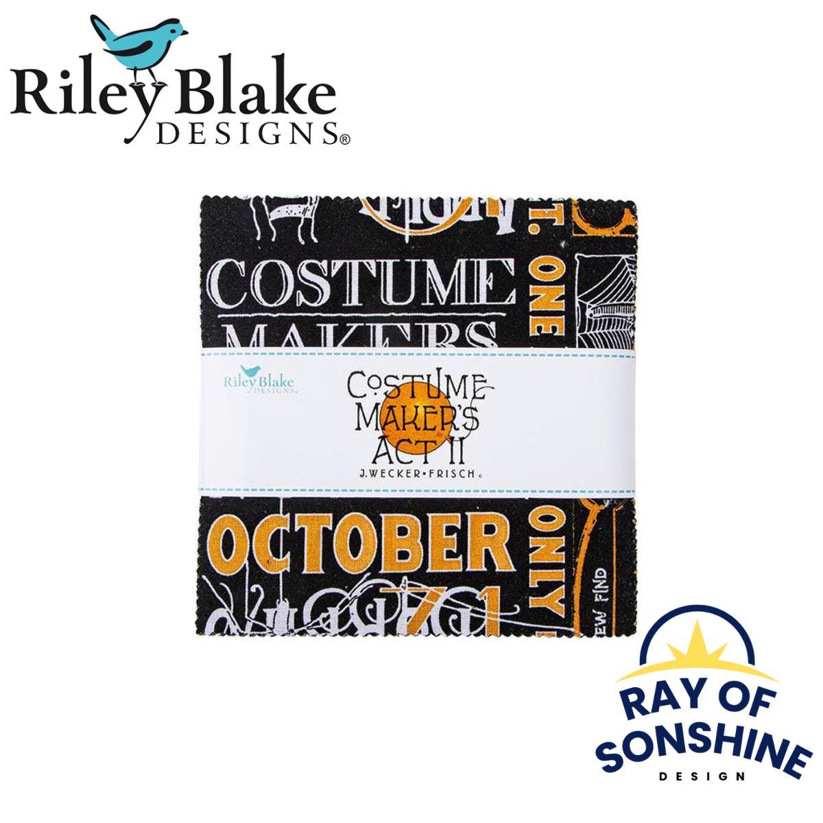 Costume Maker's Act II Charm Pack 5" Stacker Bundle - Riley Blake Designs - 42 piece Precut - Halloween Fabric
