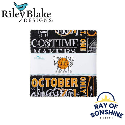 Costume Maker's Act II Charm Pack 5" Stacker Bundle - Riley Blake Designs - 42 piece Precut - Halloween Fabric