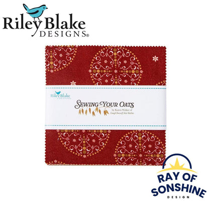 Sewing Your Oats Charm Pack 5" Stacker Bundle - Riley Blake Designs - 42 piece Precut